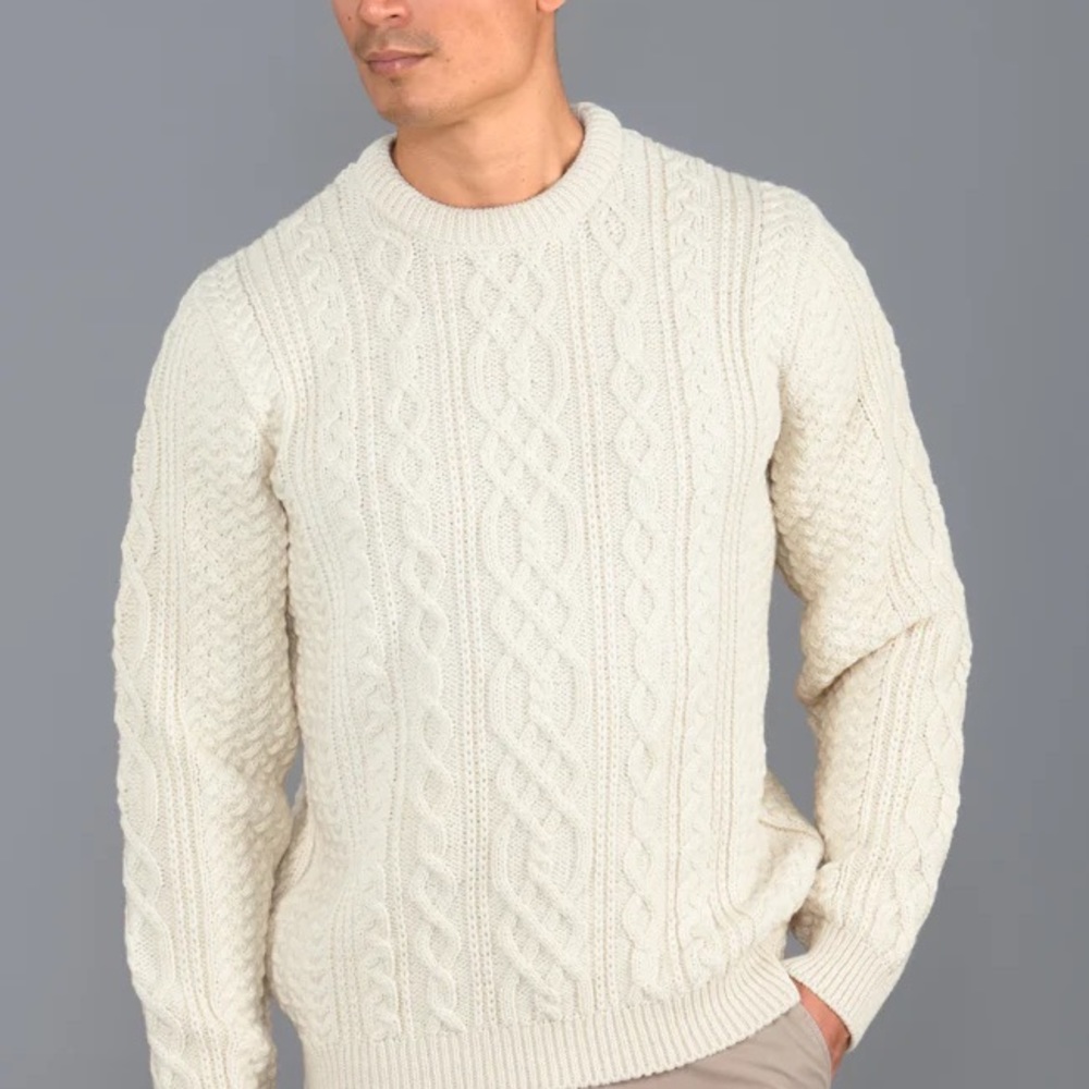 Paul James MENS THORPE 100% BRITISH WOOL CABLE JUMPER